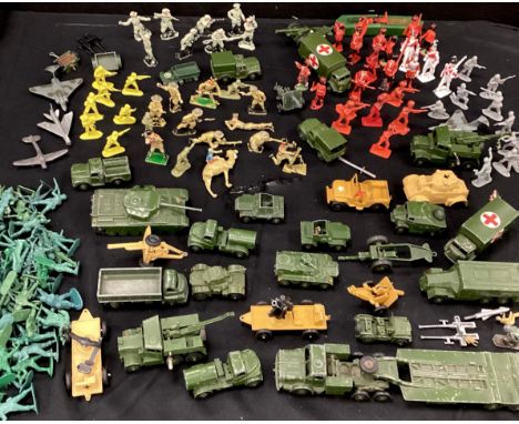 Toys - Dinky Toys, and other Military Vehicles inc Mighty Antar Tank Transporter,660; Centurion Tank, 651, Water Tanker 643, 