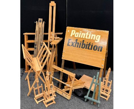 Art supplies and equipment - Artist’s easels, picture display stands / easels, print browser stands, Kodak slide projector, e
