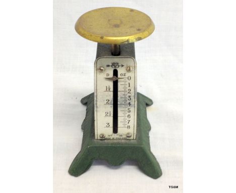 A pair of small vintage postal scales 10cm high