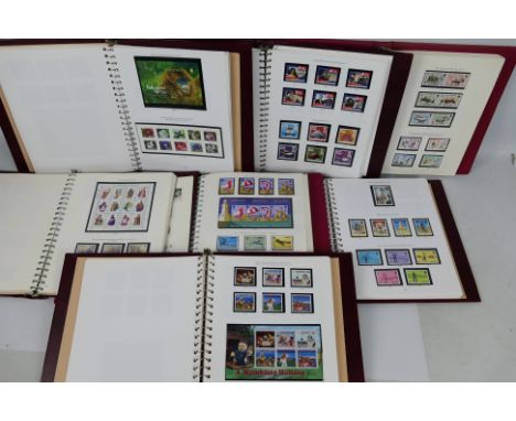 Philately - Seven albums of mint stamps comprising Isle Of Man, Guernsey, Jersey.