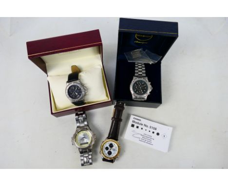 A collection of gentleman's wrist watches to include Rotary, Casio, Accurist and similar, part boxed.