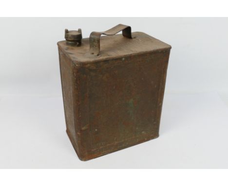 A World War Two (WW2 / WWII) Vickers machine gun water condenser can, marked with broad arrow and dated 1940, 33 cm (h)