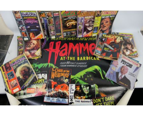 Horror / Film Magazines - A quantity of Fangoria and Cinefantastique magazine and a vintage film poster. [2]