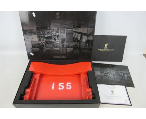 Liverpool Football Club - A Collectors Edition wooden seat from Anfields Main Stand, contained in presentation box with certi