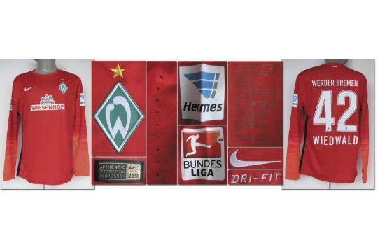 Match Worn Football Shirt Werder Bremen 2016 17 Bremen Werder 2016 Original Match Worn Torw Match Worn Football Shirt Werder Bremen 2016 17 Bremen Werder 2016 Original Match Worn Torw