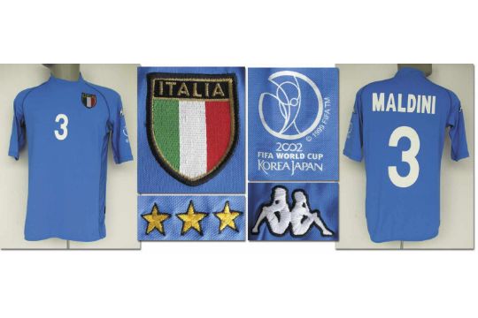 World Cup 02 Match Worn Football Shirt Italy Original Match Worn Shirt Italy With Number 21