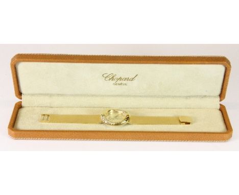 A ladies 18ct yellow gold and diamond set Chopard wrist watch Est. £1500 - 2000