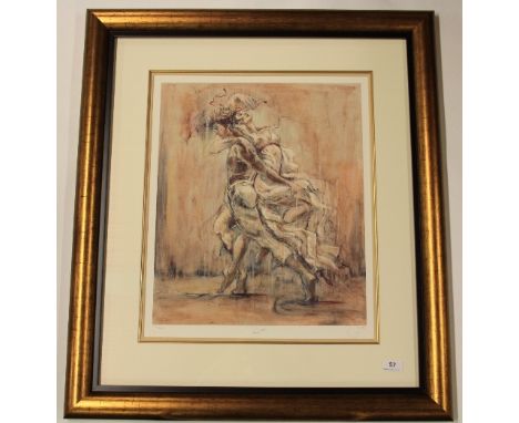 Joy Kirton-Smith, (Contemporary American) pencil signed ltd edition print 76/295 entitled "Duo", 75cm x 85cm