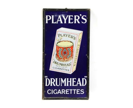 A Player's 'Drumhead' Cigarettes enamel sign, in a painted pine frame, 94 x 49cm. The Trevor Barton CollectionCondition repor