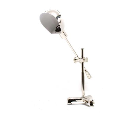 A Ralph Lauren chrome adjustable table lamp, 75cm high