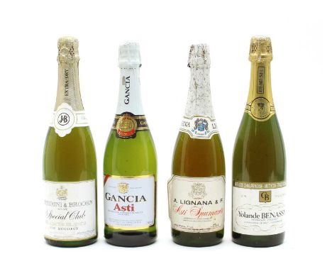 Assorted Champagne and Sparking Wine: Oudinot, NV Champagne, one bottle; Justerini &amp; Brooks, Special Club, two bottles an