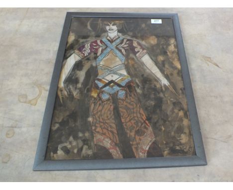 A Lionel Edwards horse print, Terence Emery collage Costume for Trounson Inheritance, Royal Ballet Choreographic Group plus o