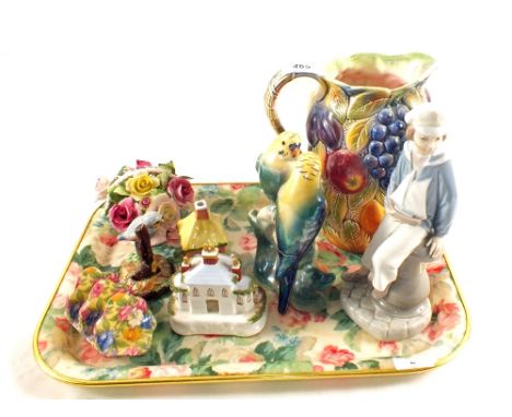 A Lladro girl sailor and other china