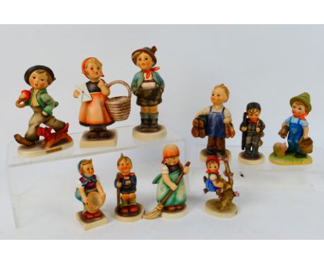 Goebel - Ten Hummel figures of children, largest approximately 14 cm (h). [W]