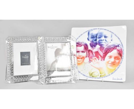Two Waterford Crystal Photograph Frames, a Rosenthal Ceramic Plate and a Waterford Crystal Limited Edition Crystal Ball (4) (