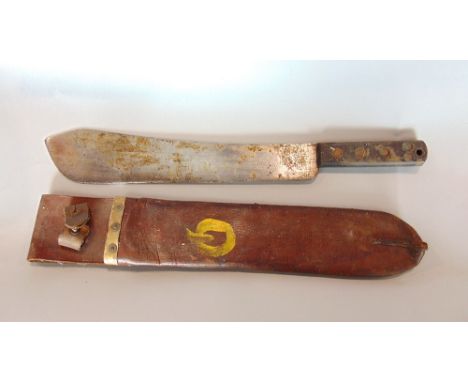 A S &amp; J Kitchen of Sheffield Machete no 2640 dated 1955, together with the sheath dated 1944