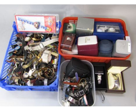A large quantity of various vintage wrist watches and time pieces