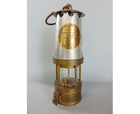 Vintage Protector Lamp and Lighting Co Ltd miners lamp, 24cm high
