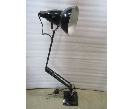 A vintage anglepoise lamp in a black colourway