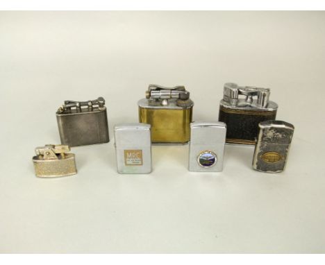 The Cyclops, vintage table lighter, another, Dunill and other lighters (7)