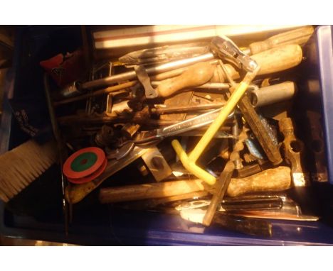 Box of mixed hand tools. Not available for in-house P&amp;P, contact Paul O'Hea at Mailboxes on 01925 659133 