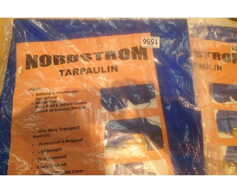 Two new Nordstrom canvas tarpaulins, 9 x 6ft. P&amp;P Group 1 (£14+VAT for the first lot and £1+VAT for subsequent lots) 