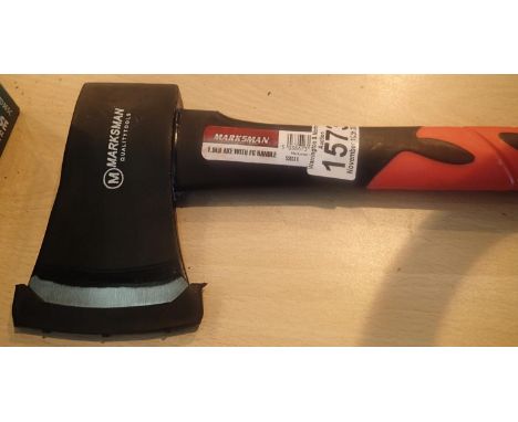 New 1.5lb axe with rubber handle. Not available for in-house P&amp;P, contact Paul O'Hea at Mailboxes on 01925 659133 