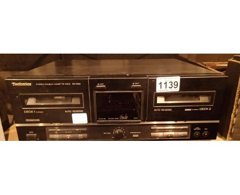 Technics stereo double cassette deck, model RS-X302. Not available for in-house P&amp;P, contact Paul O'Hea at Mailboxes on 0