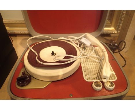 Vintage Argosy four speed portable record player. Not available for in-house P&amp;P, contact Paul O'Hea at Mailboxes on 0192