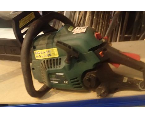 Qualcast petrol chainsaw. Not available for in-house P&amp;P, contact Paul O'Hea at Mailboxes on 01925 659133 