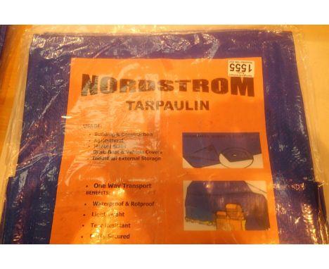 Two new Nordstrom canvas tarpaulins, 9 x 6ft. P&amp;P Group 1 (£14+VAT for the first lot and £1+VAT for subsequent lots) 