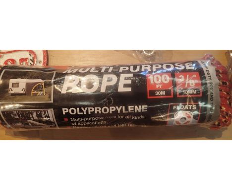 New multi purpose polypropylene rope, 100ft x 3/8''. P&amp;P Group 1 (£14+VAT for the first lot and £1+VAT for subsequent lot
