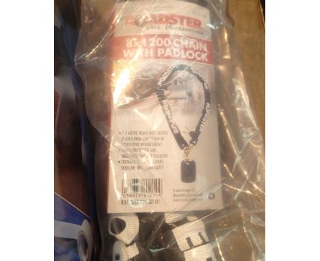 New heavy duty nickel plated chain with padlock. P&amp;P Group 1 (£14+VAT for the first lot and £1+VAT for subsequent lots) 