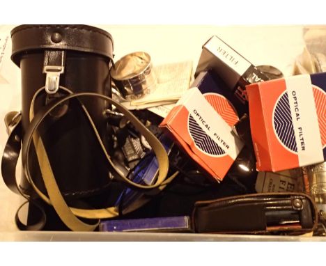 Mixed collectables to include camera filters, watches, napkin rings, light meter. Not available for in-house P&amp;P, contact