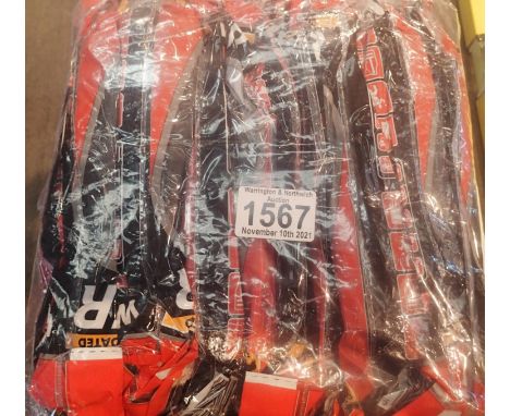 Twelve pairs of new latex coated gloves. P&amp;P Group 1 (£14+VAT for the first lot and £1+VAT for subsequent lots) 