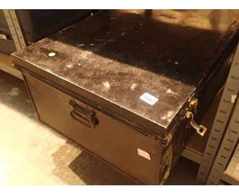Large metal trunk, 91 x 54 x 30 cm. Not available for in-house P&amp;P, contact Paul O'Hea at Mailboxes on 01925 659133 