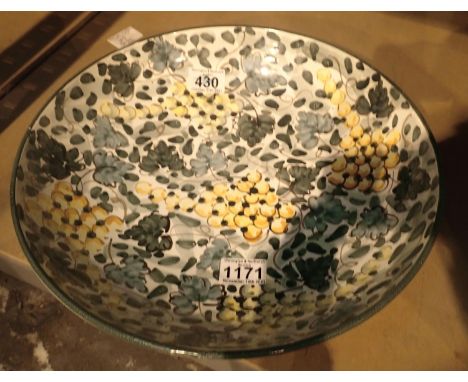 Rampini Radda Italian ceramic centre bowl, D: 36 cm. P&amp;P Group 3 (£25+VAT for the first lot and £5+VAT for subsequent lot