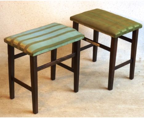 A George V (1911) oak framed Coronation Stool with a plaque on its stretcher reading: 'Used in Westminster Abbey at the coron