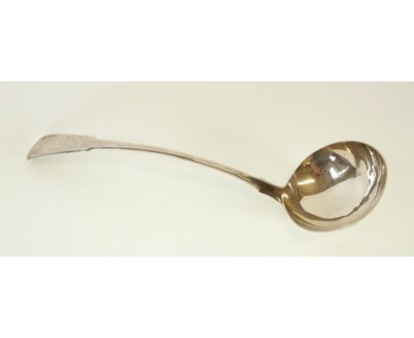 GEORGE III SILVER FIDDLE HANDLE SOUP LADLE, London 1810, 6.5oz