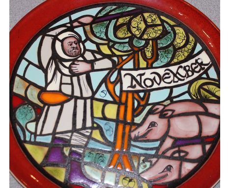 Two Limited edition boxed Poole pottery chargers