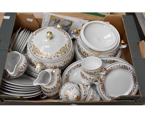 Eschenbach dinner and tea wares, part service, white and gilt pattern,