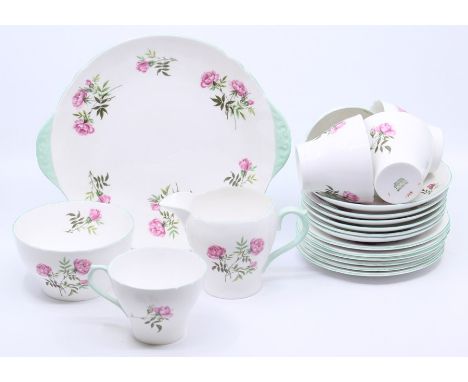 Shelley 1950's tea service, no pot, one tea cup missing