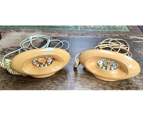 Two iconic British Telecom phones.&nbsp;Made in the late 1970s to early 1980s and was quite an elegant telephone. It has a la