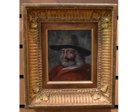 British School (19th Century)Portrait of a Man in hat and cloakoil on board, 16.5 x 14cmProvenance: from the Estate of the la