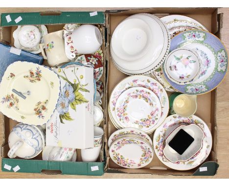 A collection of Abbeydale china dinner wares including Hazelwood pattern along with other 20th Century china items including 