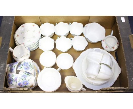 A collection of assorted ceramic part tea sets, including Royal Crown Derby, Shelley etc mostly 20th Century