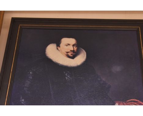 Style of Van Dyck Portrait of a Lady and Gentleman, a pair, oleographs, 112 x 92cm  Provenance: from the Estate of the late S