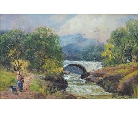 George Turner (British, 1843-1910), A Rocky Torrent, signed l.r., titled verso, oil on board, 15 by 24cm, gilt frame C R: No 
