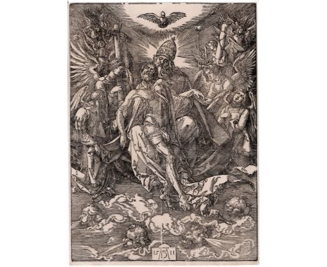 Albrecht Dürer, The Holy Trinity  /  Description:  The Holy Trinity. Large woodcut  made by Albrecht Durer (1471-1528) ca 151