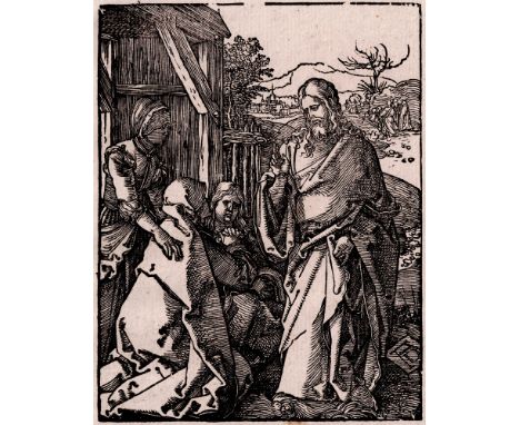 Albrecht Durer - Jesus Christ taking leave from his mother - C.1508  /  Description:  Meder 132 (a-c/c). Woodcut from the Sma